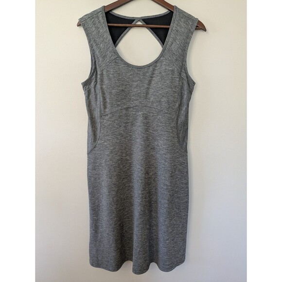 PRANA Womens Jersey Knit Calico Dress Medium Athletic Activewear Soft Stretch - Picture 1 of 6